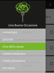 UBO App menu